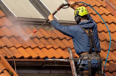 Démoussage et hydrofuge de toiture à Roncey